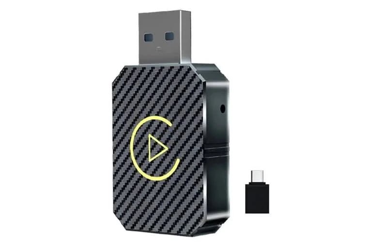 Wireless CarPlay & Android Auto Adapter 2 - in - 1 | Wired to Wireless USB Dongle for iOS & Android - Battery Mate