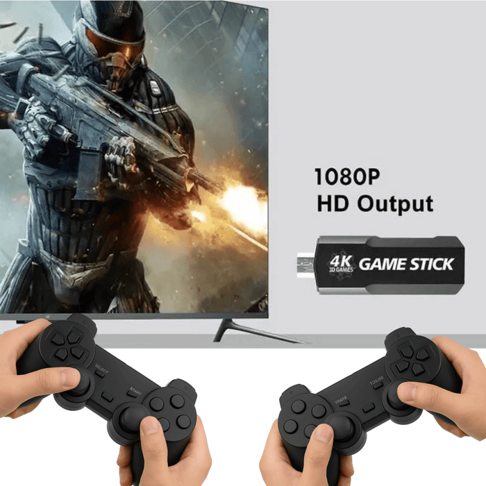 X2 Plus Upgraded Game Stick Retro Console Double Wireless Controller 40000+ games 64GB - Battery Mate