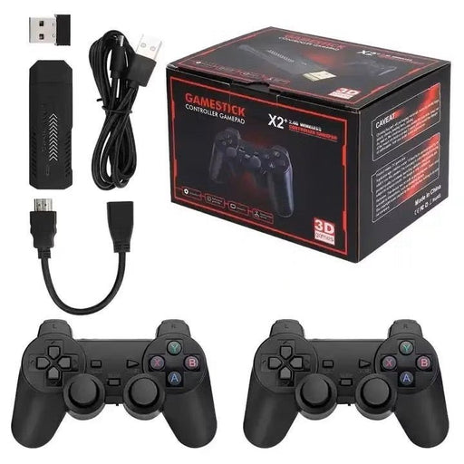 X2 Plus Upgraded Game Stick Retro Console Double Wireless Controller 40000+ games 64GB - Battery Mate