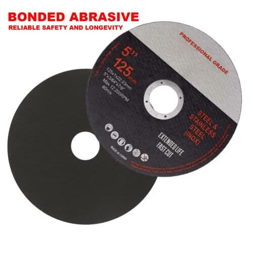100 Piece CUTTING DISCS 5" WHEELS ANGLE GRINDER CUT OFF METAL FLAP - Battery Mate