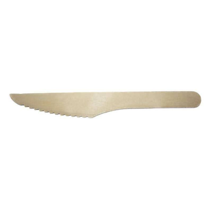1000 Pack | Disposable Wooden Knife Biodegradable - Battery Mate