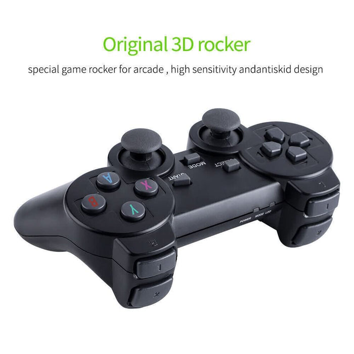 10000+ 4K HDMI TV Video Game Stick Retro Gaming Console w/ 2 Wireless Controller - Battery Mate