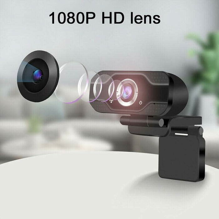 1080P Webcam Full HD USB 2.0 For PC Desktop Laptop Web Camera with Microphone - Battery Mate