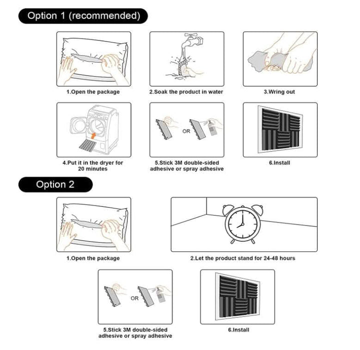 12 Pcs Acoustic Panel Soundproof Studio Foam for Wall Sound-Absorbing Panel | Blue - Battery Mate