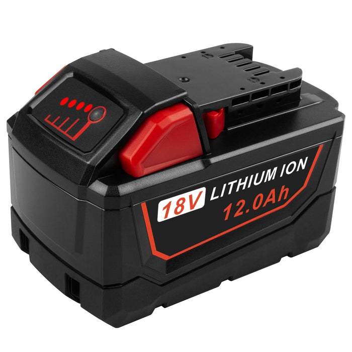 12Ah For Milwaukee M18 18V Li-ion Extended Battery 48-11-1850 48-11-1860 - Battery Mate