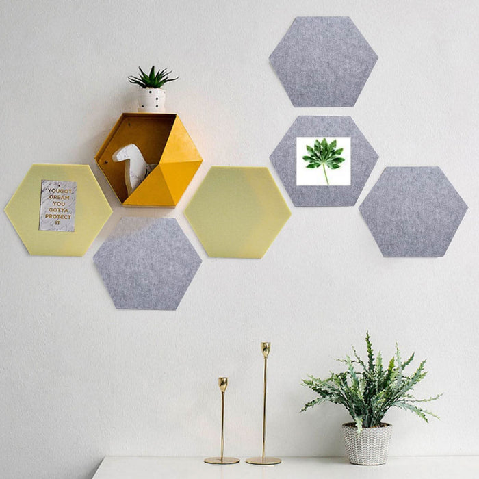 12PCS Hexagon Acoustic Foam Panels Sound Absorbing Wall Proof Noises Tiles I2M9 - Battery Mate