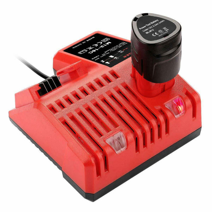 12V-18V Battery Charger for Milwaukee M12-18C Multi Voltage Rapid Dual M12 & M18 - Battery Mate