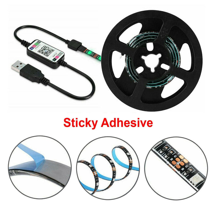 12V Bluetooth USB RGB LED Strip Lights IP65 Waterproof 5050 5M 300 LEDs AU Stock - Battery Mate