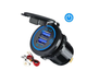 12V Car Cigarette Lighter Socket Dual QC3.0 USB Ports Fast Charger Power Adapter - Battery Mate