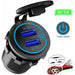 12V Car Cigarette Lighter Socket Dual QC3.0 USB Ports Fast Charger Power Adapter - Battery Mate