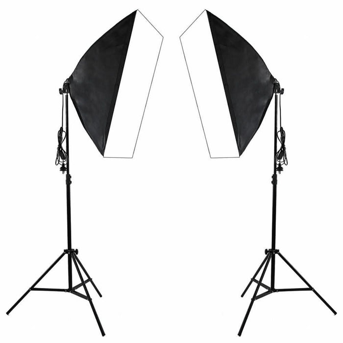 135W Photography Studio Softbox Continuous Lighting Soft Box Light Stand (without Bulbs) - Battery Mate