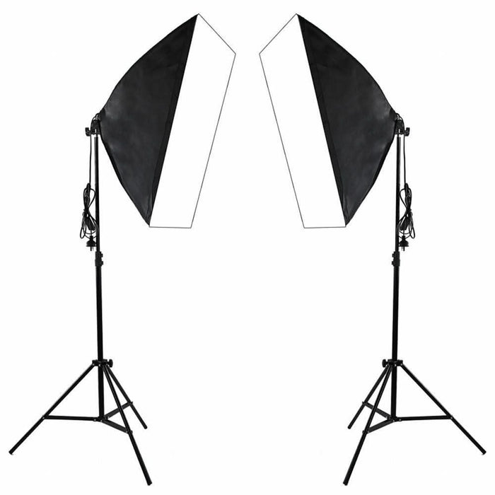 135W Photography Studio Softbox Continuous Lighting Soft Box Light Stand (without Bulbs) - Battery Mate