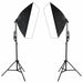 135W Photography Studio Softbox Continuous Lighting Soft Box Light Stand (without Bulbs) - Battery Mate