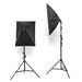 135W Photography Studio Softbox Continuous Lighting Soft Box Light Stand (without Bulbs) - Battery Mate