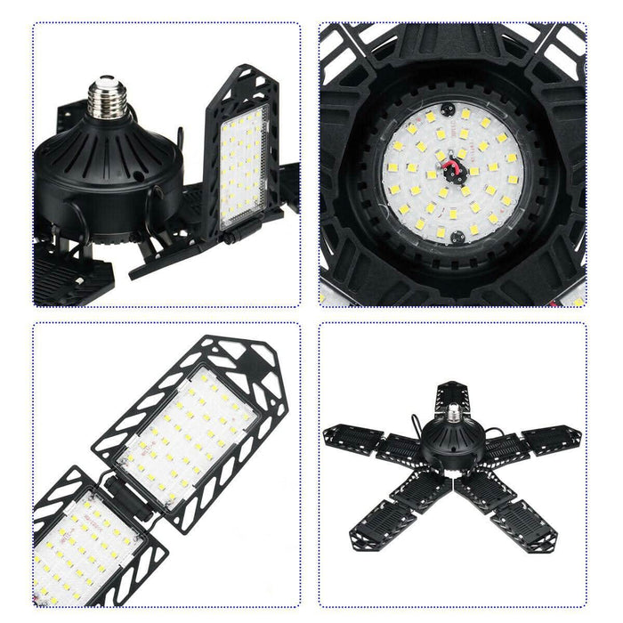 180W Super Bright LED Garage Light Deformable Ceiling Lights Workshop Shop - Battery Mate