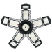 180W Super Bright LED Garage Light Deformable Ceiling Lights Workshop Shop - Battery Mate