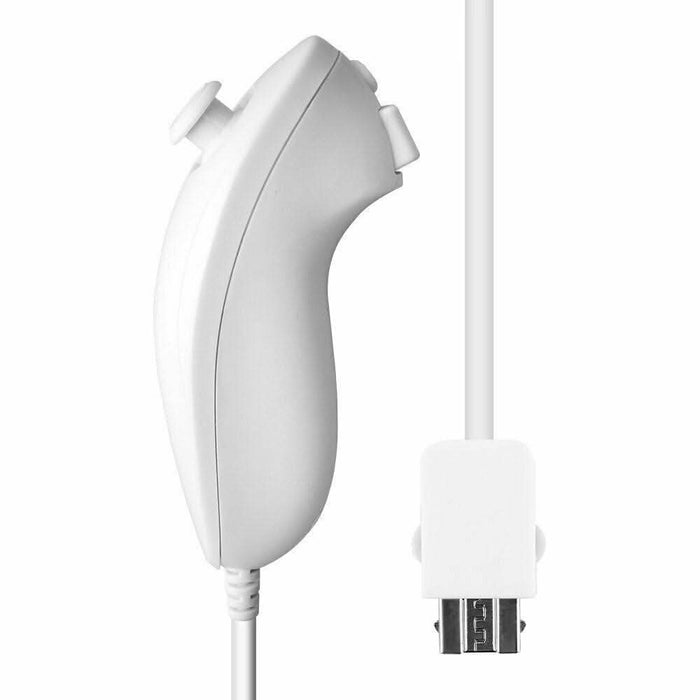 [2 Pack] 2in1 Built-in Motion Plus Remote Nunchuck Controller For Nintendo Wii - Battery Mate