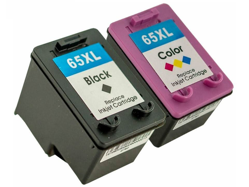 [2 Pack] Compatible HP 65XL Black & Colour Ink Cartridge Set N9K04AA N9K03AA - Battery Mate