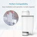 2 Pack | Water Filter for Philips Saeco Xelsis,Spidem My Coffee,CA6706-48,CA6702-00 - Battery Mate