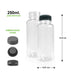 200 Pack | 250ml Clear Bottles Round PET With Black Lids Tamper Evident - Battery Mate