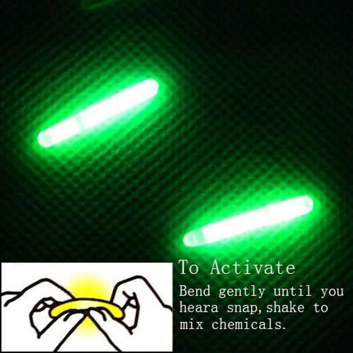 200 Pcs Chemical Light Fishing Fluorescent Glow Stick Clip On the Rod Tip TDPRO - Battery Mate