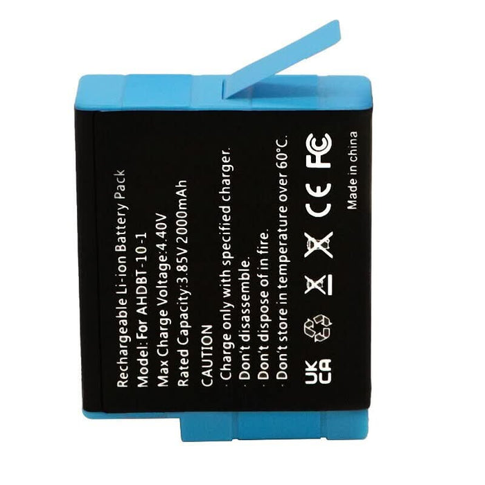 2000mAh for GoPro HERO 10 9 8 7 6 5 Replacement Battery / Dual Charger Kit - Battery Mate