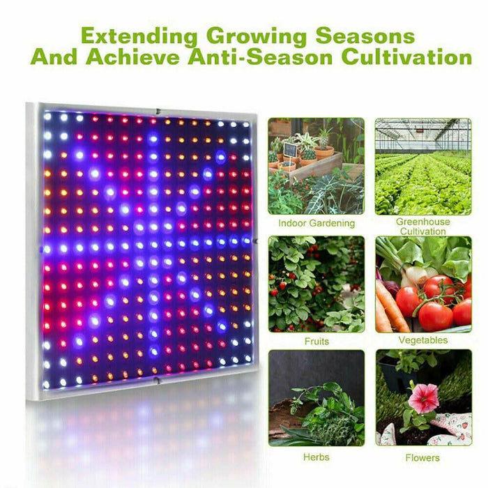 2000W 225 LED Grow Light Hydroponic Kits Growing Lamp Plant Flower Veg Indoor - Battery Mate