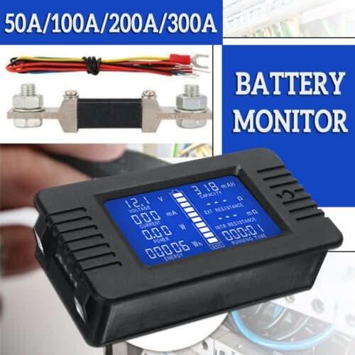 200A LCD Display DC Battery Monitor Meter 200V Voltmeter Amp For RV System - Battery Mate