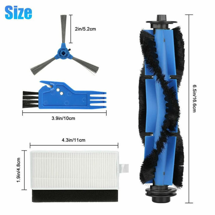 21Pcs Side Brushes Filter Parts for Eufy RoboVac 11S 30C 25C 15C 35C Replacement - Battery Mate