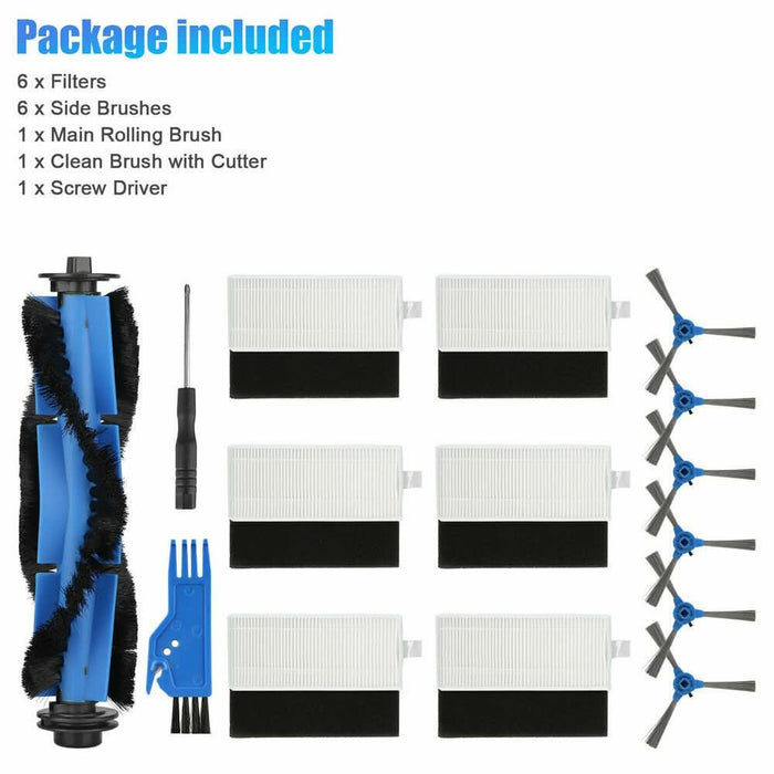 21Pcs Side Brushes Filter Parts for Eufy RoboVac 11S 30C 25C 15C 35C Replacement - Battery Mate