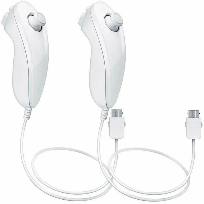 2in1 Built-in Motion Plus Remote Nunchuck Controller For Nintendo Wii - Battery Mate