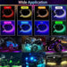 2X 120CM+ 2X 150CM RGB LED Underglow body Neon Light Kit App Under Car Tube Strip - Battery Mate
