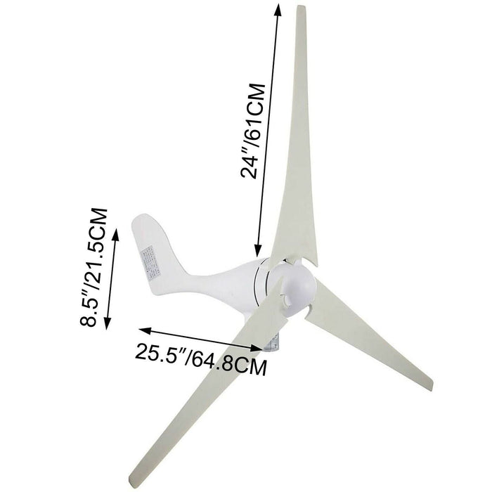 3 Blades 400W Wind Turbine Generator DC 12V Charger Controller Windmill Power - Battery Mate