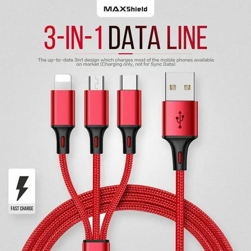 3 in 1 Multi USB Charger Charging Cable Cord For USB TYPE C Android Micro - Battery Mate