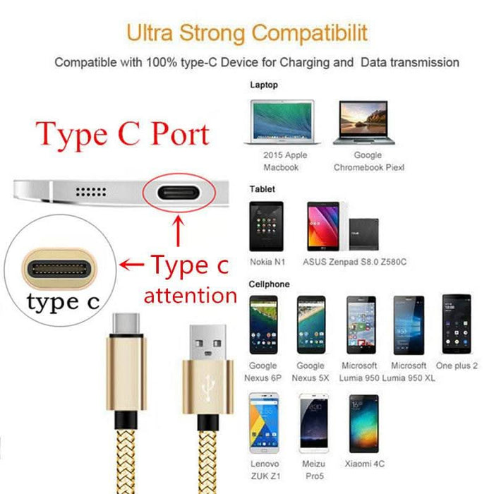 [3 Pack] Fast Charging USB Type C Charger Cable For Samsung Fold 4 3 2 S22 S22 S21 Note 20 Google Pixel 7 6 - Battery Mate