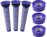 3 X Filter Kits Sets for DYSON V7 (SV11, SV37) & V8 (SV10, SV25) Vacuum Cleaners - Battery Mate