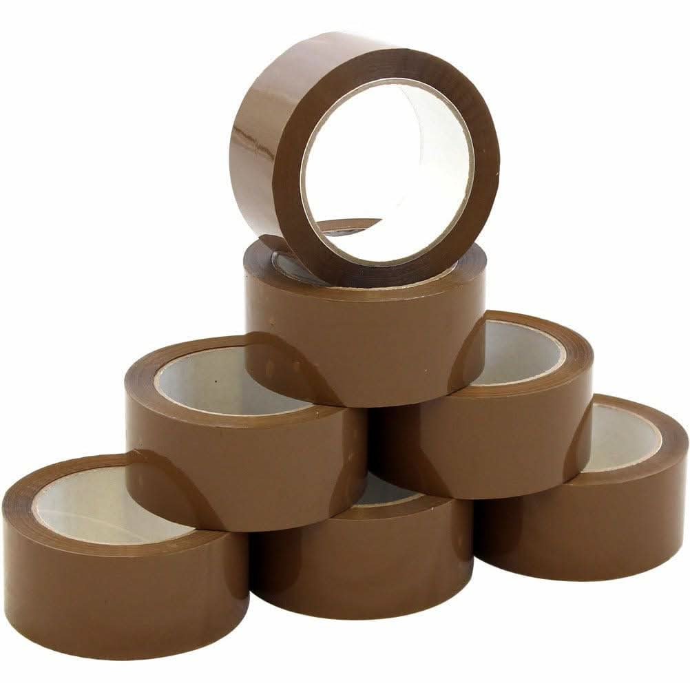 36x Brown Tape Packing Packaging Sticky Tape 75 Meter x 48mm — Battery Mate