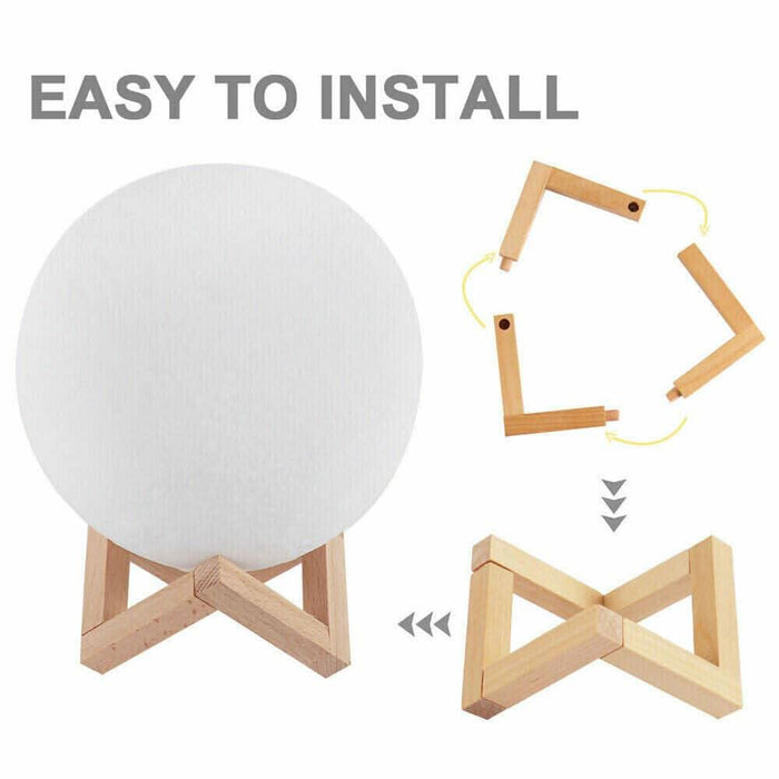 3D Magical Moon Lamp USB LED Night Light Moonlight Touch Sensor 16Colors - Battery Mate