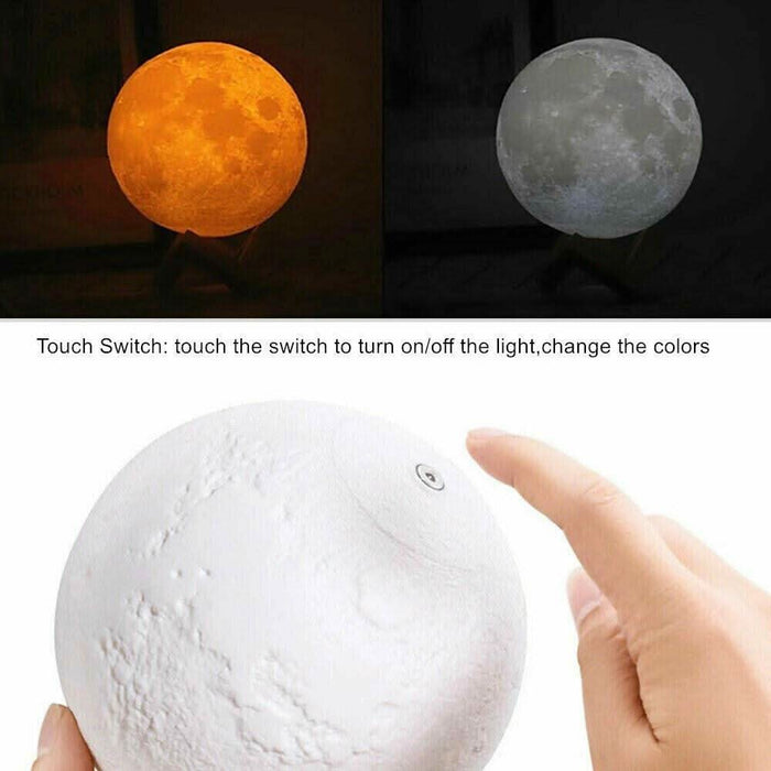 3D Magical Moon Lamp USB LED Night Light Moonlight Touch Sensor 16Colo ...