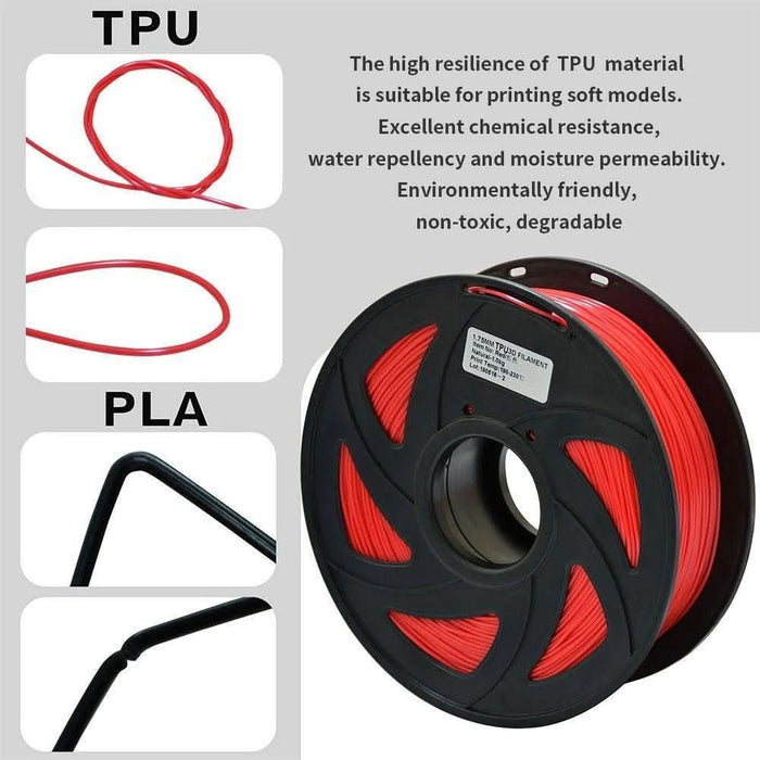 3D Printer Filament TPU 1KG - Red - Battery Mate