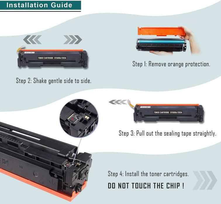 4 PACK GENERIC CF500X/501X/502X/503X TONER FOR HP PRINTERS - Battery Mate