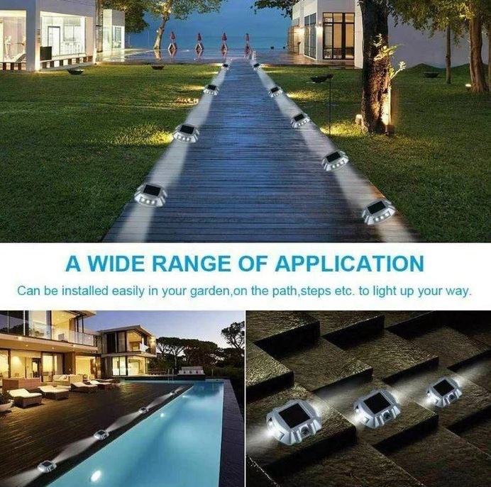Solar decking lights the range top