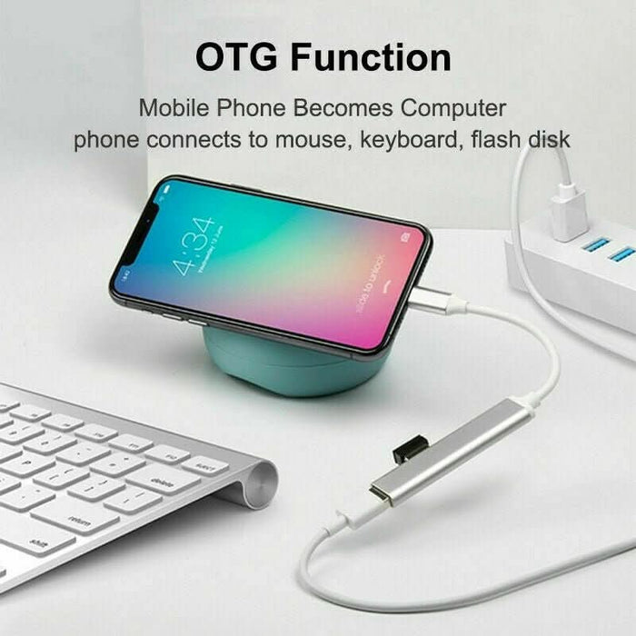 4 Port USB C HUB 3.0 Type C Multi Splitter OTG Adapter for PC Laptop Mac Android - Battery Mate