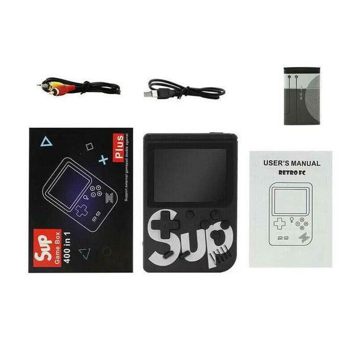 400 In 1 SUP Portable Video Game Handheld Retro Classic Gameboy Console + Remote - Battery Mate