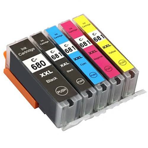 [5 Pack] Canon 680XXL 681XXL Compatible PIXMA TR7560 TR8560 TS6100 TS6160 TS6260 TS6360 AU - Battery Mate