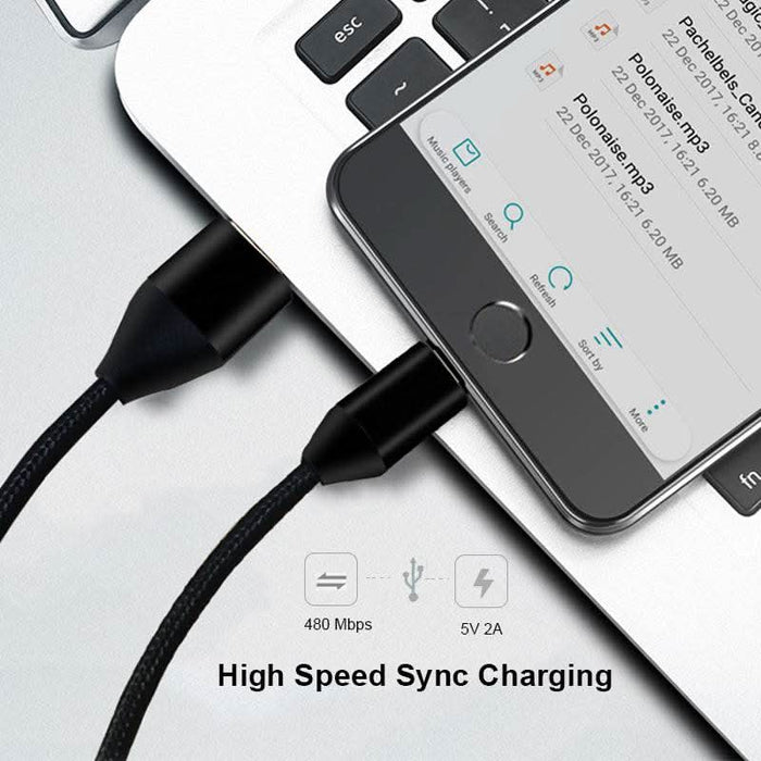 [5 Pack] USB-C Type C Braided Data Charger Cable for Samsung Google Huawei - Battery Mate