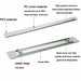 5 Pcs LED Slim Ceiling Batten Light Daylight 60CM Coolwhite 6500K 2-4FT - Battery Mate