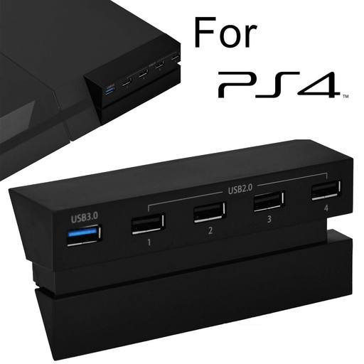 5 Ports 2.0 Hub USB 3.0 Adapter Connector High Speed For Sony PlayStation 4 PS4 - Battery Mate