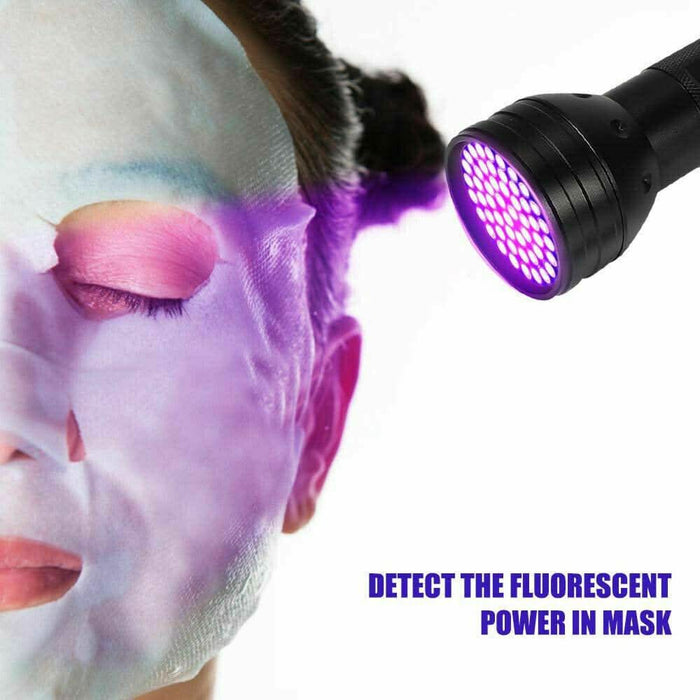 51 LED UV Flashlight Torch Light Lamp Ultraviolet Blacklight Aluminum 395 nM AUS - Battery Mate