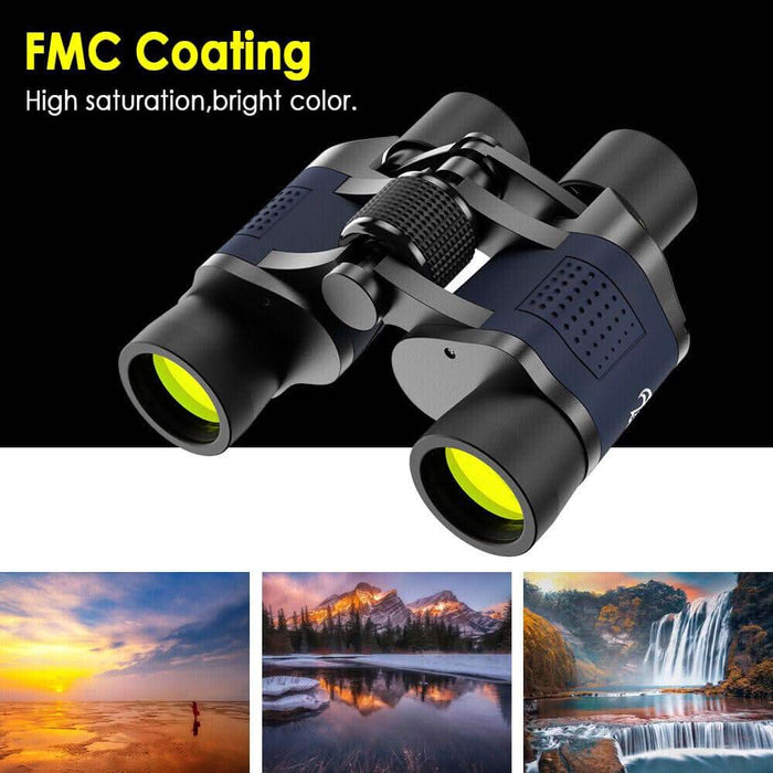 60X60 Day Night Vision Binoculars Telescope 3000M Waterproof Outdoor Travel Hunt - Battery Mate